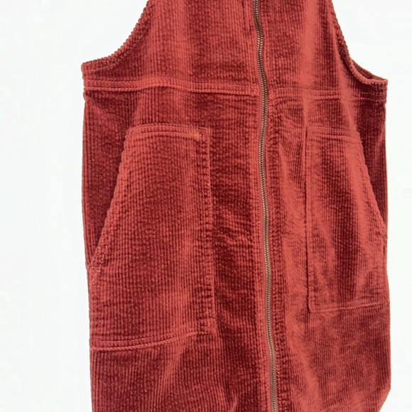 {Wild Fable} Burnt Orange Mini Overall Dress with Pockets, BRAND NEW - Picture 5 of 5